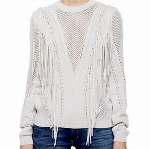 Ronny Kobo Fringe Sweater Size Small NWOT